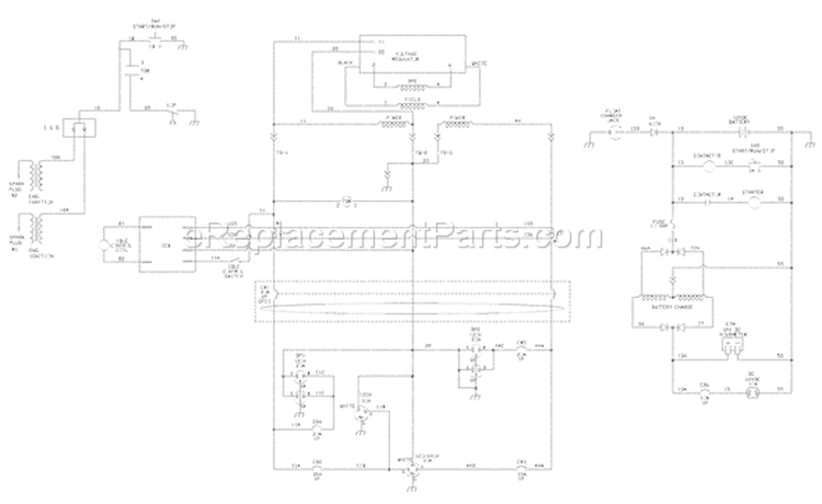Page D Diagram and Parts List for 1934-0  Briggs and Stratton Generator